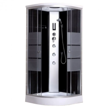 Kerra Lisa 90x90 cm íves hidromasszázs zuhanykabin kád, zuhanykabin