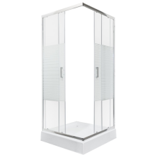Kerra Madera 90x90 cm szögletes zuhanykabin zuhanytálcával kád, zuhanykabin