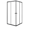 Kerra Olga Black 80x80 cm szögletes zuhanykabin zuhanytálca nélkül - fekete profil, víztiszta üveg
