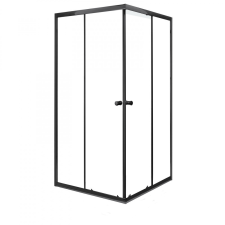 Kerra Olga Black 90x90 cm szögletes zuhanykabin zuhanytálca nélkül kád, zuhanykabin