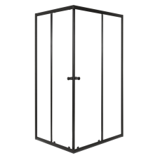 Kerra Olga SQ Element 90x100 fekete szögletes zuhanykabin tálca nélkül kád, zuhanykabin