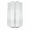 Kerra Pixel White 90x90 cm íves tolóajtós zuhanykabin 4 mm biztonsági üveggel tálca nélkül, króm kerettel, 183 cm magas