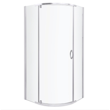 Kerra Splash íves zuhanykabin tálcával 79x79x206cm - króm profil, víztiszta üveg kád, zuhanykabin