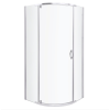 Kerra Splash íves zuhanykabin tálcával 89x89x206cm - króm profil, víztiszta üveg