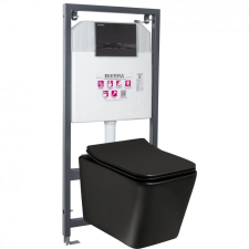 Kerra Tinos BL Adriatic Black falba építhető WC tartály szett szaniter