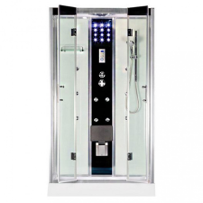 Kerra Tuluza 80x120 cm szögletes hidromasszázs zuhanykabin kád, zuhanykabin