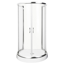 Kerra Vibe íves falsíkra szerelhető zuhanykabin zuhanytálcával kád, zuhanykabin