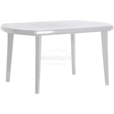  Kerti fehér ovális asztal műanyag kerti bútor