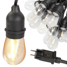 Kerti fényfüzér 20 LED izzó E27 20m kültéri világítás