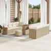  Kerti Kanapé Szett 12 db 10-Ülőhelyek száma Beige és krém