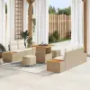  Kerti Kanapé Szett 8 db 7-Ülőhelyek száma Beige és krém