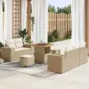  Kerti Kanapé Szett 8 db 8-Ülőhelyek száma Beige és krém