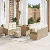  Kerti Kanapé Szett 9 db 8-Ülőhelyek száma Beige és krém