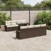  Kerti Kanapé Szett párnával 9 pcs Barna Poli rattan