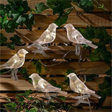  Kerti leszúrható napelemes LED lámpa, madár alakú figurákkal kültéri világítás