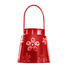  Kerti napelemes szolár LED lámpa (11,5x11 cm) piros - meleg fehér kültéri világítás