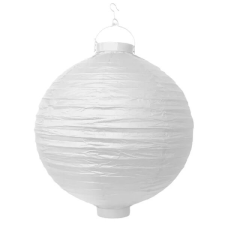 Kerti papír lampion, fehér, 30 cm party kellék