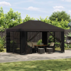  Kerti pavilon oldalfalakkal 4 × 3 m Antracitszürke