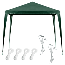 Kerti sátor, pavilon, party sátor, 2,5x2,5m, Zöld kerti bútor