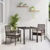  Kerti Szék párnával 2 pcs Barna 55 x 53 x 85 cm polirattan