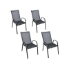 Kerti szék szett 4 db TAVERNO fekete
