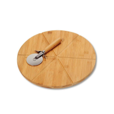Kesper Pizza vágódeszka és kés készlet Kesper 58462, 32cm, bambusz, barna konyhai eszköz