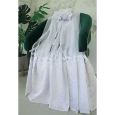  Kész függöny Azrah fehér Márvány margaréta minta 300x180cm lakástextília