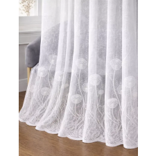  Kész függöny Azrah fehér Pitypang virág minta 500x250cm lakástextília
