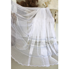  Kész függöny Cairo fehér Szürke minta 500x250cm lakástextília