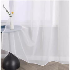  Kész függöny Damaskus Voial Fehér 300x180cm Rúdra húzható lakástextília