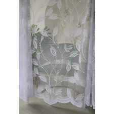  Kész függöny Emily fehér Nagy szírom virág minta 400x180cm lakástextília