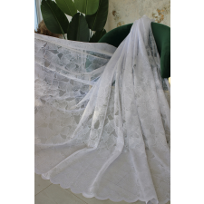  Kész függöny Jacquard fehér Páfrányfenyő mintás  300x250cm lakástextília