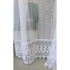  Kész függöny Paris Mintás Hímzett Fehér minta 400x180cm lakástextília