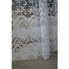  Kész függöny Scarlett fehér Rózsás modern minta 300x160cm lakástextília