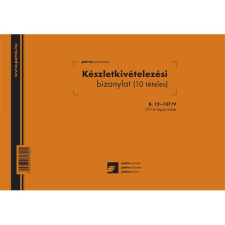 Készletkivételezési bizonylat 10 tételes 25x4 lapos tömb 245x170 mm nyomtatvány