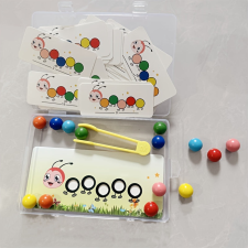  Készségfejlesztő gyöngykirakós játék csipesszel - Kreatív motorikus készségfejlesztés gyerekeknek kreatív és készségfejlesztő