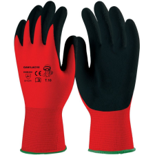  KESZTYÛ GAN1LACI10 MÁRTOTT FEKETE LATEX PIROS KÉZHÁT 10-ES/10 PÁR CSÚSZÁSMENTES védőkesztyű