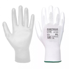  Kesztyű A120 Tenyérmártott Nylon Fehér XS/6