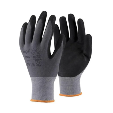  Kesztyű homokszemcsés nitrilhabba mártott nylon TOP SNS, fekete/szürke, 7 védőkesztyű