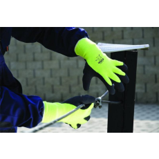  Kesztyű Palawan Winter HV latex, sárga, 10