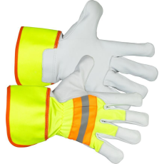  Kesztyű Strend Pro Janus High Vision, textil/bőr fényvisszaverő elemekkel, 09/L méret, bliszter