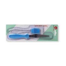  Két részes szilikon ecset és hajlított spatula készlet sütés és főzés