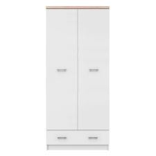  kétajtós szekrény 2D1S, fehér/tölgy sonoma, TOPTY TYP 01 bútor