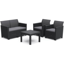 KETER CLAIRE 2 SEATERS SOFA Kerti bútor garnitúra, grafit (252643) kerti bútor