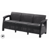 Keter Corfu love seat max kerti bútor, háromszemélyes kanapé, grafit