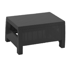 Keter corfu polyrattan kerti asztal - grafit kerti bútor