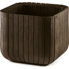 KETER Cube Planter "M" Polyrattan Virágcserép - Barna (230226 ) kerti tárolás