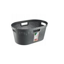 Keter - Curver Curver Infinity Dots 40L szennyestartó kosár grafit (245675) bútor