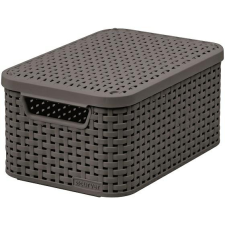 Keter - Curver Curver Rattan Style fedeles kosár S sötétszürke (205841) bútor