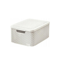 Keter - Curver Curver Style  M-es Méretű Rattan Kosár Fedéllel 18L (205848) bútor
